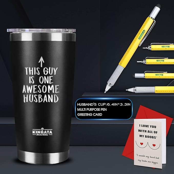 Birthday Gifts for Husband from Wife-Fathers Day Unique Gifts for Him Best Anniversary Basket Gifts for Men Who has Everything Funny Gift Ideas Unique Presents Sets29