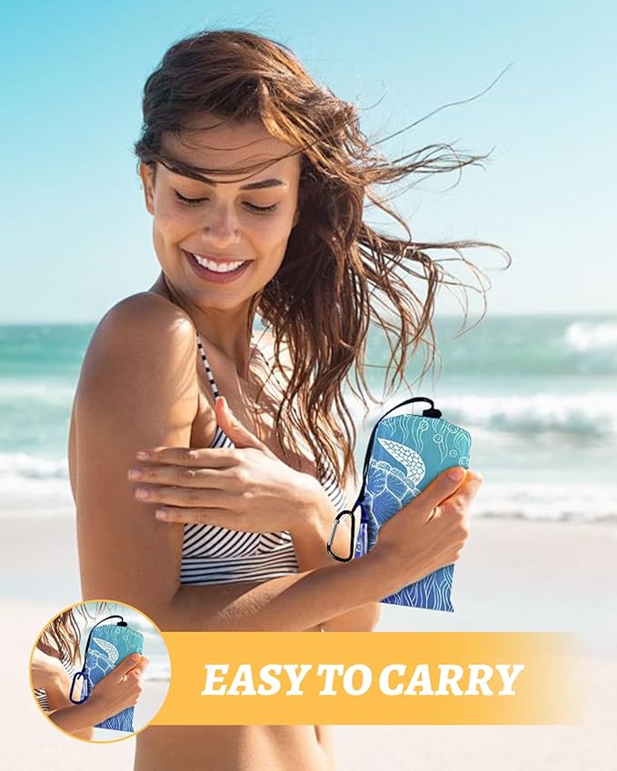 Beach Blanket Waterproof Sandproof Picnic Blankets Extra Large Beach Mat 79" X 83" for 4-6 Adults Oversized Picnic Mat for Outdoor Travel Camping Hiking (Style 1)