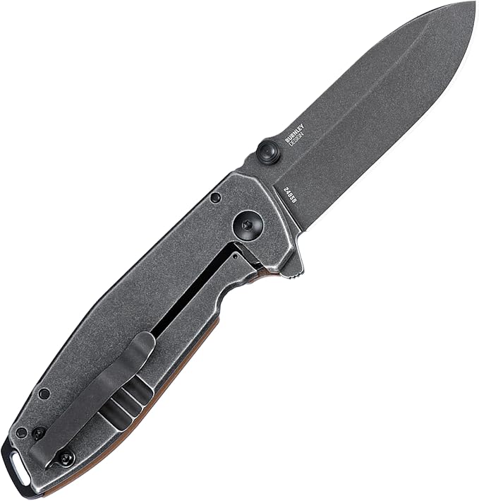 CRKT Squid Assisted Opening Folding Knife: Drop Point with D2 Steel Blade, G10 Handle, Frame Lock, 2495B