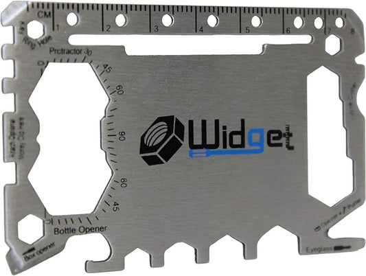 W4W, Multi purpose survival Pocket tool - 43 in 1 - credit card wallet size Ninja Multitool (Silver)