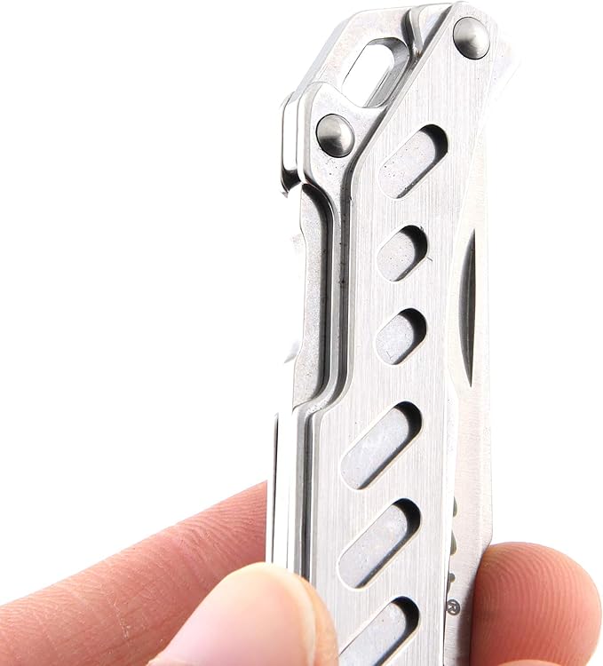 Sanrenmu 4058 Mini Steel Back Lock Folding Knife