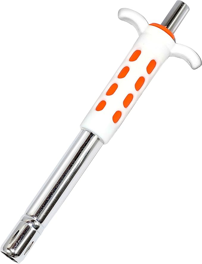 Easy Grip Stainless Steel Regular Gas Lighters for Gas Stoves, Restaurants & Kitchen Use (Orange)-2 Pack