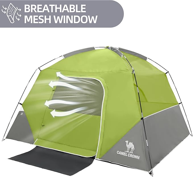 CAMEL CROWN Tents for Camping 4/8 Person Waterproof Quick Setup Folding Outdoor Backpacking Tents 4 People Family Hiking