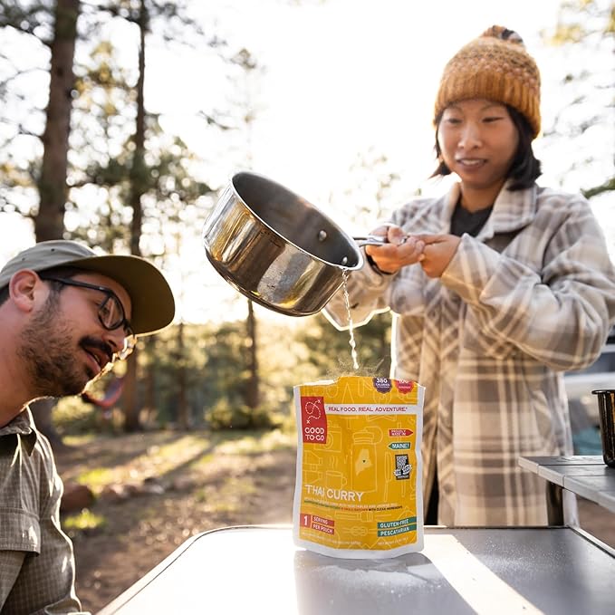 GOOD TO-GO Thai Curry | Camping Food, Backpacking Food | Just Add Water Meals, Backpacking Meals | Dehydrated Meals Taste Better Than Freeze Dried Meals