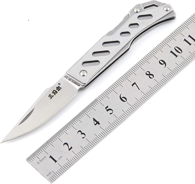Sanrenmu 4058 Mini Steel Back Lock Folding Knife