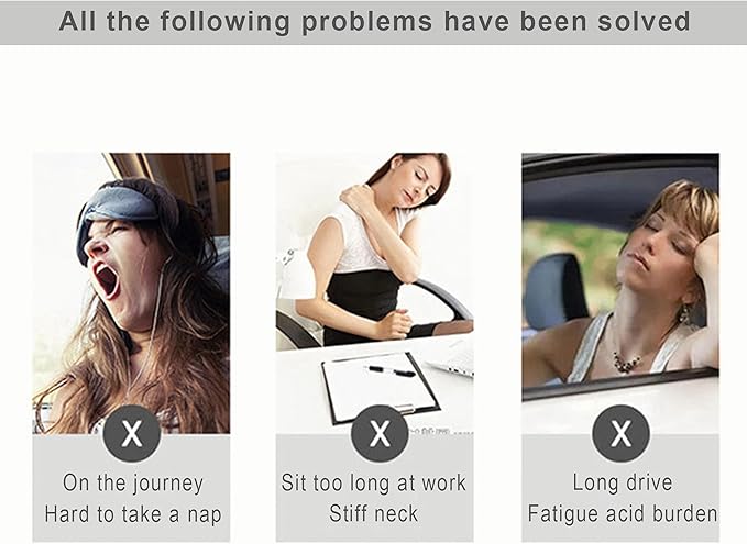 Portable Inflatable Neck Pillow for Outdoor Travel, Camping, Office Naps-Polyester，Color Available-Simple and Comfortable (Cyan)