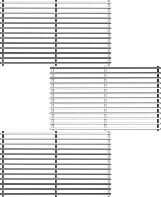 Kalomo Stainless Steel Grill Grates Grill Replacement Parts for BBQ Backyard Grill BY14-101-001-099 GBC1440WRSB-C GBC1449WBS-C GBC1449WRS-C, Uniflame GBC1030WRS-C GBC1134WRS Cooking Grids Accessories