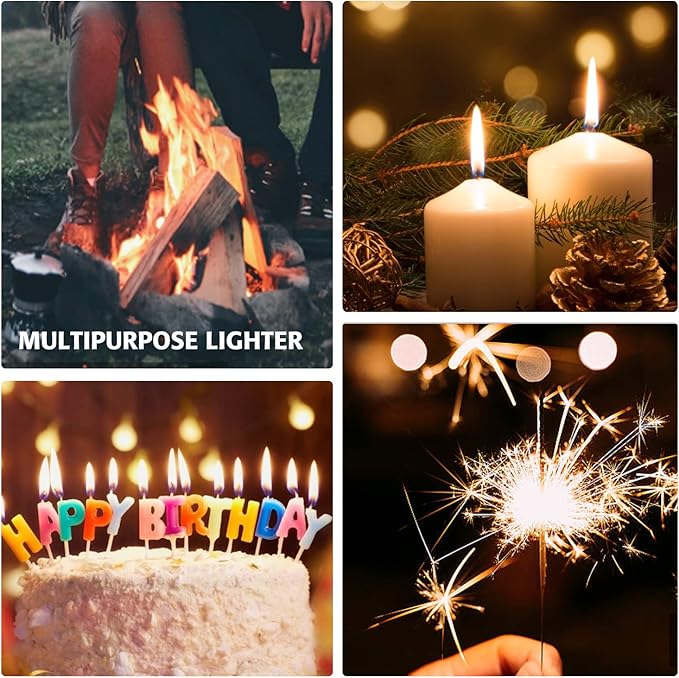 LcFun Torch Lighter 1 Pack Triple Jet Lighter Gas Fuel Refillable Butane Lighters Windproof Lighters for Camping, Incense, Fireworks (Gas Not Included)