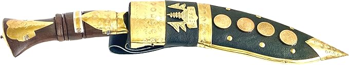 Decor Kukri Hand Forged Khukuri Blade, Full Tang Nepal Made Decorative Genuine British Kukri Knife Khukri Just For Décor Gift & Home Decoration 16" Kukri With Stand