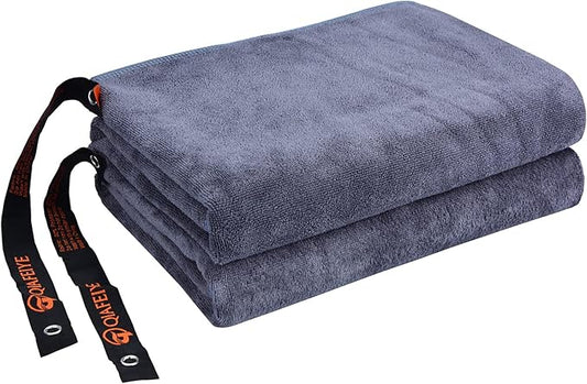 Gym Towels for Men Women Microfiber 20inch X 40inch Cycling Workout Sweat Towel Set Quick Dry Exercise Sports Travel Towel Fast Drying 2-Pack, Grey