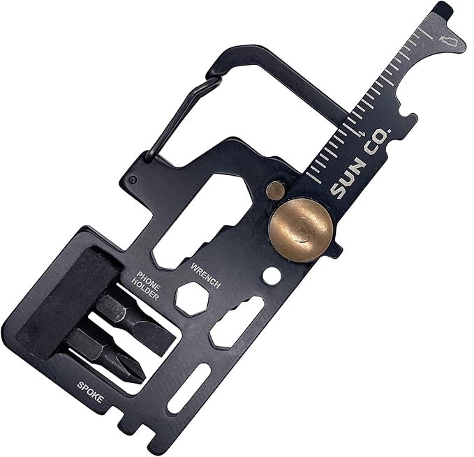 Sun Company ComboDriver - Screwdriver Carabiner MultiTool with 18 Functions Including Screwdriver, Hex Wrench, Pry Bar, and Bottle Opener | Handy Gadget for Camping, Hiking, Hunting, or EDC
