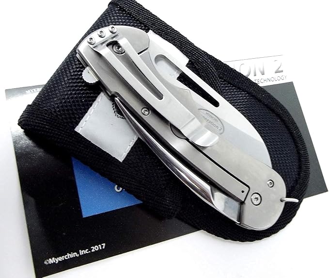 Myerchin Professional Generation 2 Titanium Captain Rigging Knife Tf300P Marlinspike Belt Pocket Sheath With BONUS Leather Lanyard Strap