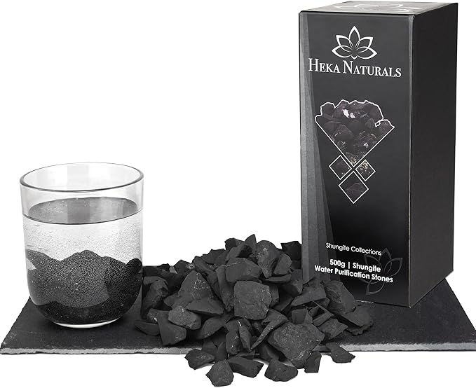 Heka Naturals Shungite Water Filter Crystals, 500g, Multipurpose Decor, Water Purifier, Balance & Protection, Gift of Wellbeing