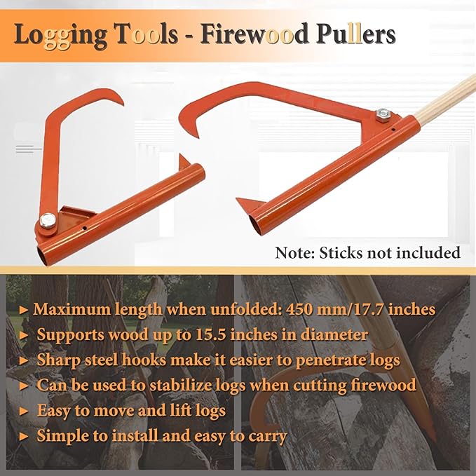 HOMEE 4Pcs Pocket Chainsaw Set with Firewood Puller,Gloves and Storage Bag,26 inches Rope Saw,11 Teeth Folding Chain Hand Saw for Outdoor Survival Camping Hunting Tree Cutting Emergency Tools