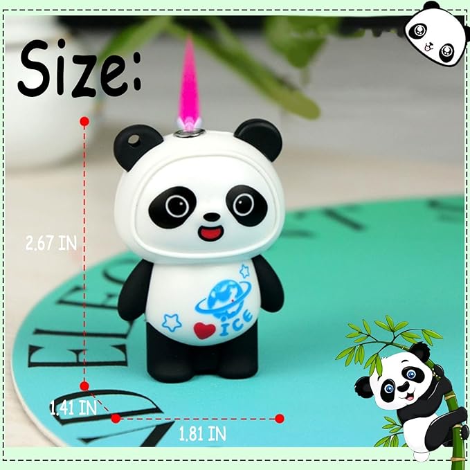 Cute Cartoon Animal Lighter Butane Refill, Pretty Aesthetic, Unique for Women Candles Gifts Camping BBQ (No Butane Fule) (24#)