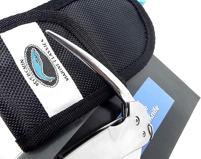 Myerchin Professional Generation 2 Titanium Captain Rigging Knife Tf300P Marlinspike Belt Pocket Sheath With BONUS Leather Lanyard Strap