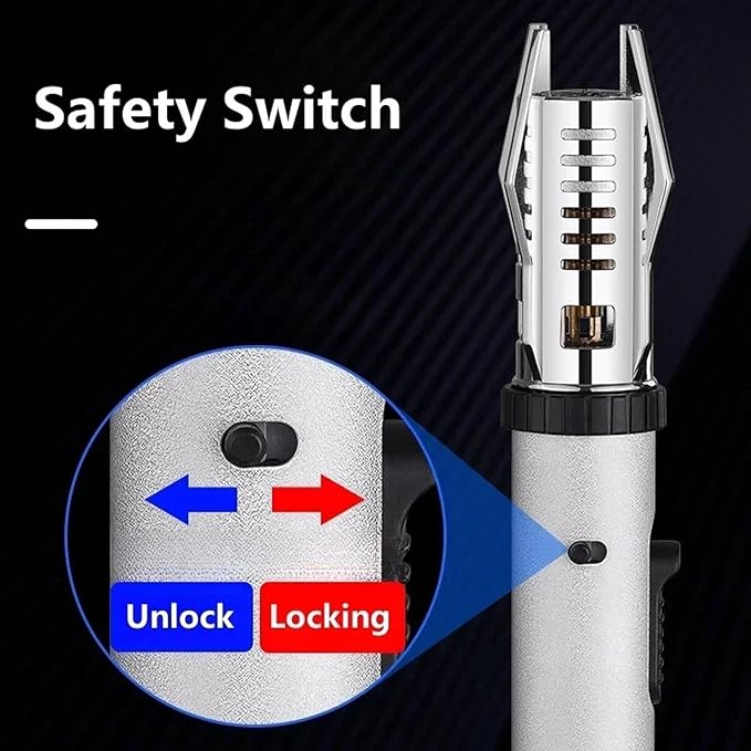 Torch Lighter, Camping Outdoor Windproof Straight Flame Lighter, Adjustable Red/Blue Flame Torch Lighter, Refillable Butane Gas Windproof Jet Flame Cool Lighter for Candle BBQ Gift (NO Gas) (Green)