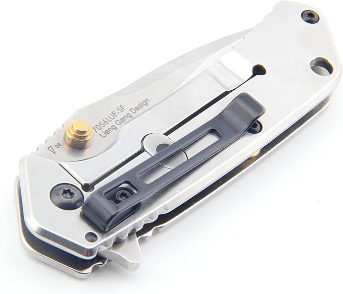 Sanrenmu 7056 Series Pocket Knife (7056LUF-SF Stone Washed) (Silvery)