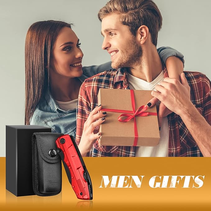 ONEAGE Gifts for Men Dad Him Boyfriend,Pocket Folding Knife,Anniversary Birthday Stocking Stuffers Gifts,Valentines Day,Fathers Day,Groomsman Gifts,Cool Gadgets for Camping Hiking Fishing Survival
