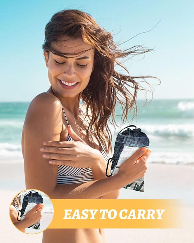 Beach Blanket Waterproof Sandproof Picnic Blankets Extra Large Beach Mat 79" X 83" for 4-6 Adults Oversized Picnic Mat for Outdoor Travel Camping Hiking (Style 2)