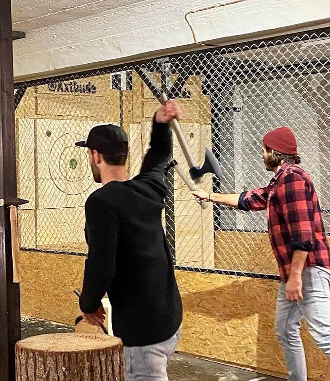 Throwing Axes 2 Pack, 16.2-inch Throwing Tomahawks High Carbon Steel & Wooden Handle, for Axe Throwing Recreation and Competition