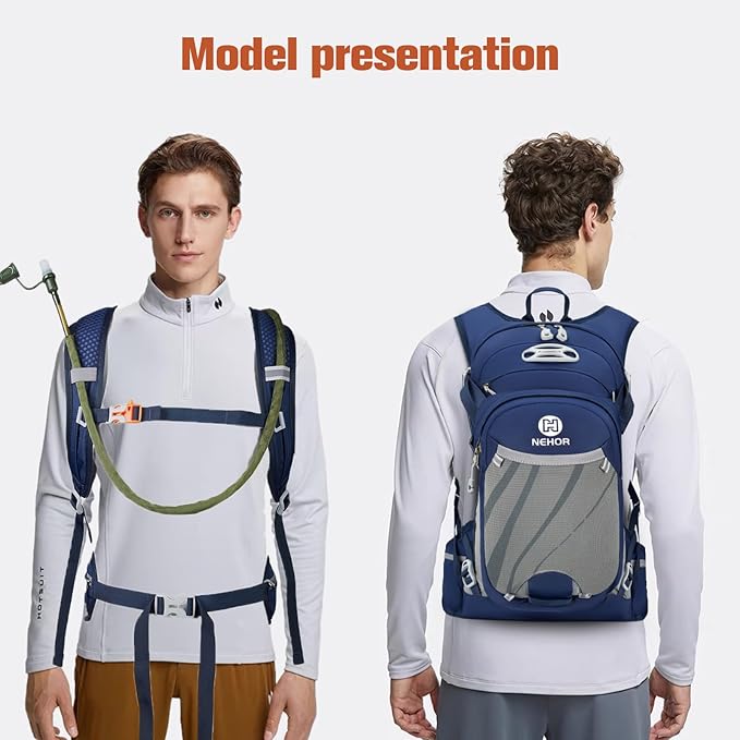 Hiking Backpack Men Women,Hydration Backpack Pack with 2L Water Bladder,Lightweight Water Backpack for Hiking,Running,Cycling,Camping