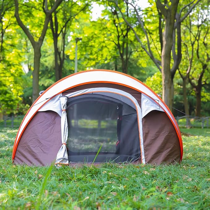 EchoSmile Camping Instant Pop Up Tent, 2/4/6/8/10 Person, Water Resistant Dome, Easy Setup for Camping Hiking and Outdoor, Portable with Carry Bag, 3 Season