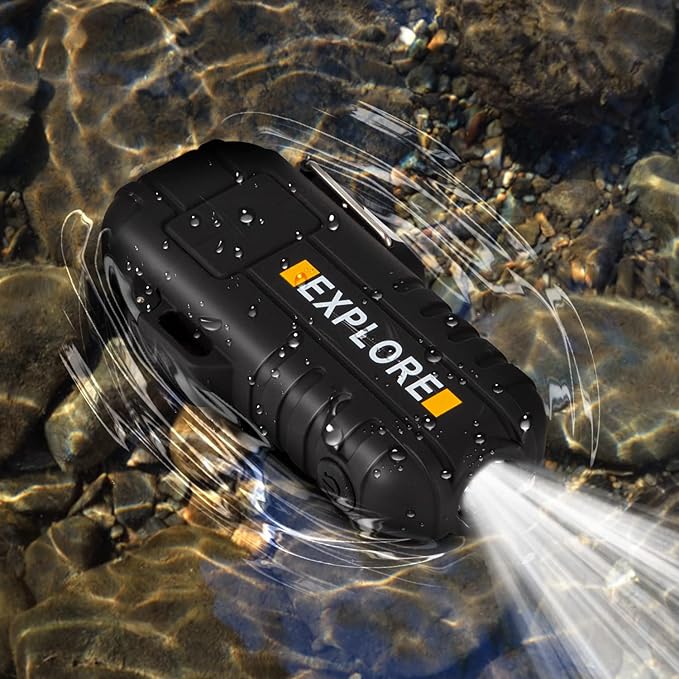 LcFun Arc Lighter Waterproof Electric Lighter USB Type C Rechargeable Lighter Dual Arc Plasma Lighter Flameless Windproof Lighter with Flashlight for Camping, Hiking, Outdoor Survival, Tactical Gear