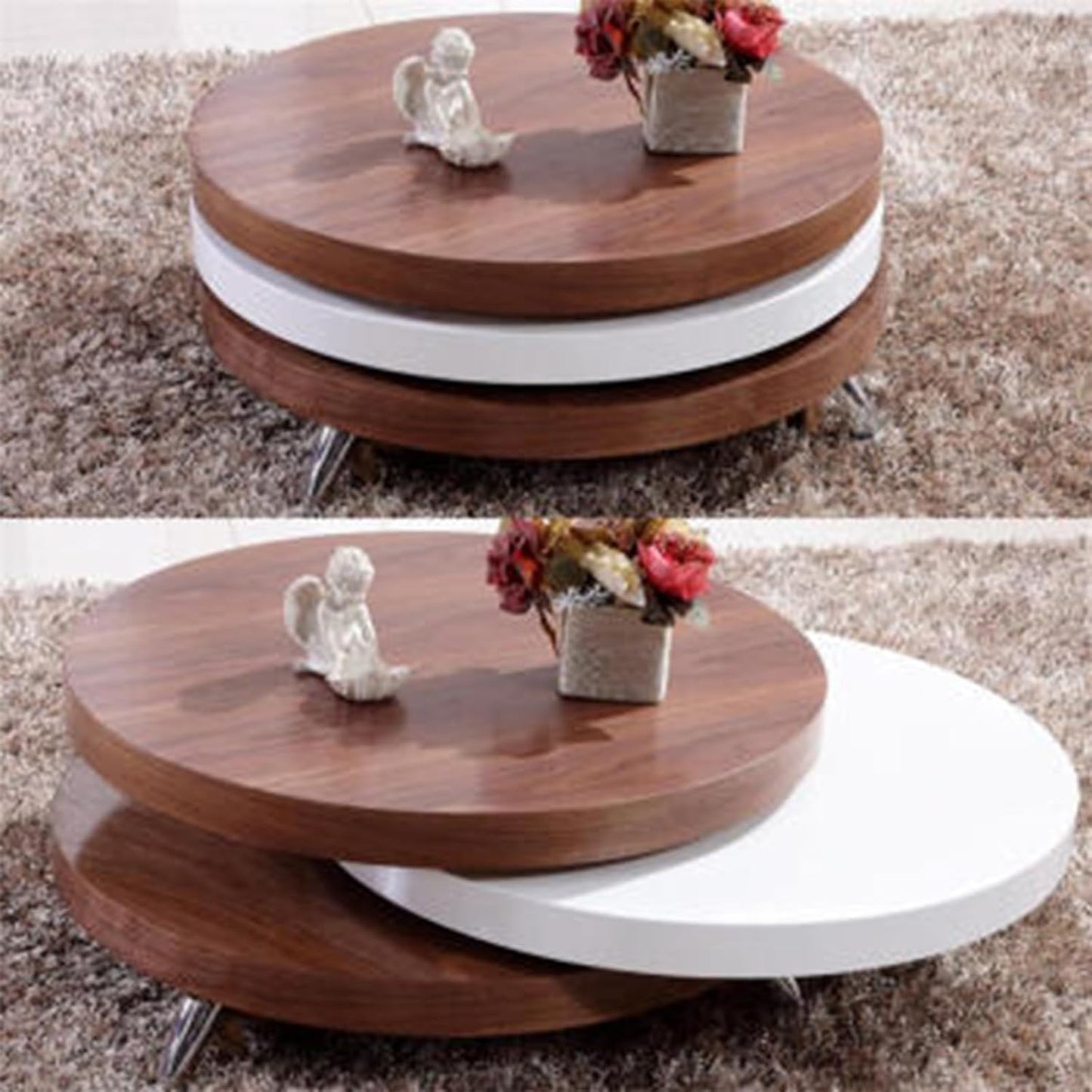 12Inch Round Lazy Susan Turntable Bearing Plate, Rotating Swivel Base with 1000lbs Load Capacity, Turntable Base for Serving Tray, Kitchen