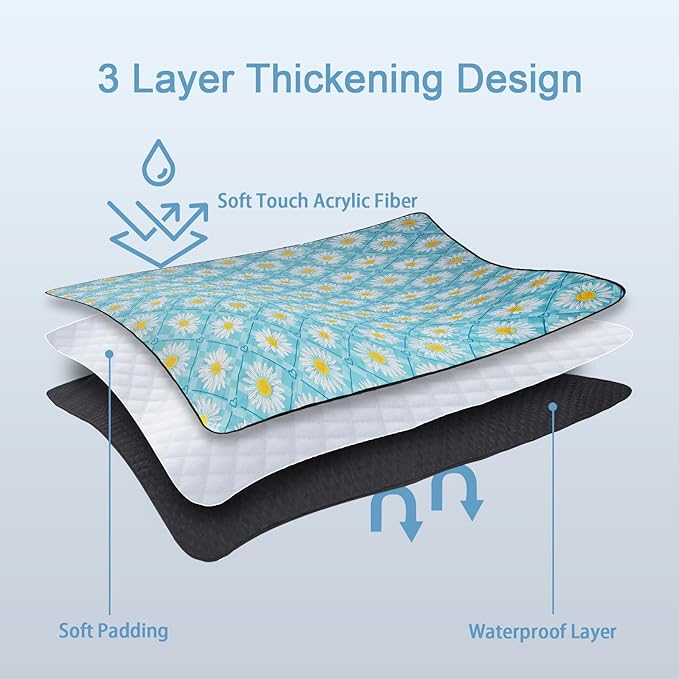 Picnic Blanket Extra Large(79" x 82"), 3-Layer Thickening Camping Blanket, Machine Washable Outdoor Blanket, Wear-Resistant, Soft and Comfortable, Sandproof Beach Mat for Beach, Park, Lawn