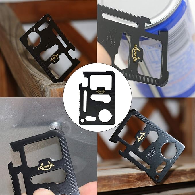 Credit Card Survival Tool Multipurpose Function Beer Bottle Opener Portable Wallet Size Pocket Multitool (2pcs)