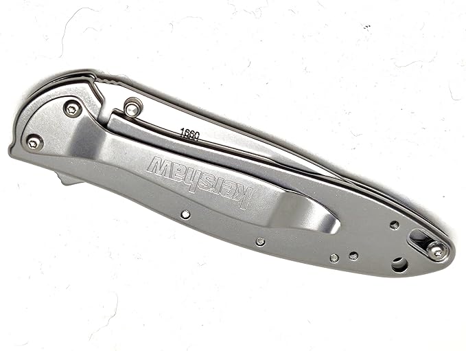 Hot Springs Green Solid Handle on Ken Onion Designed Leek with Plain Blade