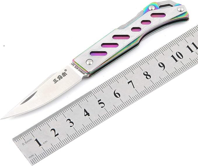 Sanrenmu 4058 Mini Steel Back Lock Folding Knife