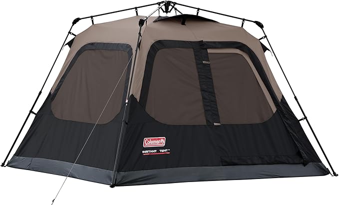Coleman Instant Tent with 1-Minute Setup, 4-Person Tent with Pre-Attached Poles, Air Vent, & Carry Bag
