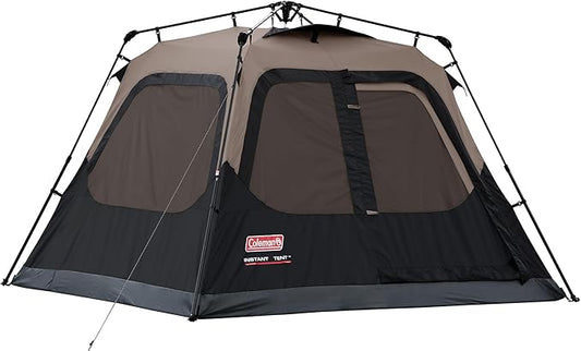 Coleman Instant Tent with 1-Minute Setup, 4-Person Tent with Pre-Attached Poles, Air Vent, & Carry Bag