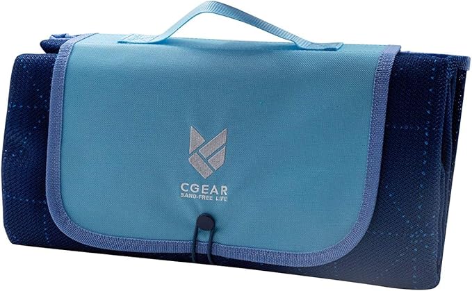 CGEAR Sandlite – Patented Sand-Free Beach Mat – Multi Use Outdoor Camping Mat, Picnic Blanket, Exercise Stretching Mat – Rollup Compact – Great for Families