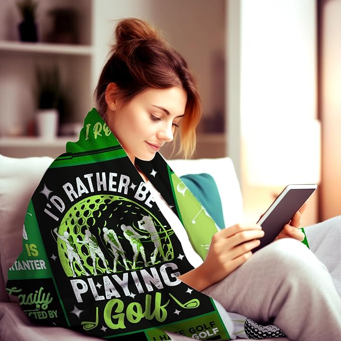Golf Blanket Gifts for Men Women,Soft Cozy Sport Golf Blankets and Throws Bed Bedding Outdoor,Cool Golfing Funny Golf Gifts for Golfers Kids Golf Lovers 60"x50"