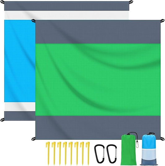 Beach Blanket Water Resistant Sandproof 2 Pack 83x79in Outdoor Blanket Lightweight Windproof Thin Soft Beach Mat for Travel Camping Picnic Beach