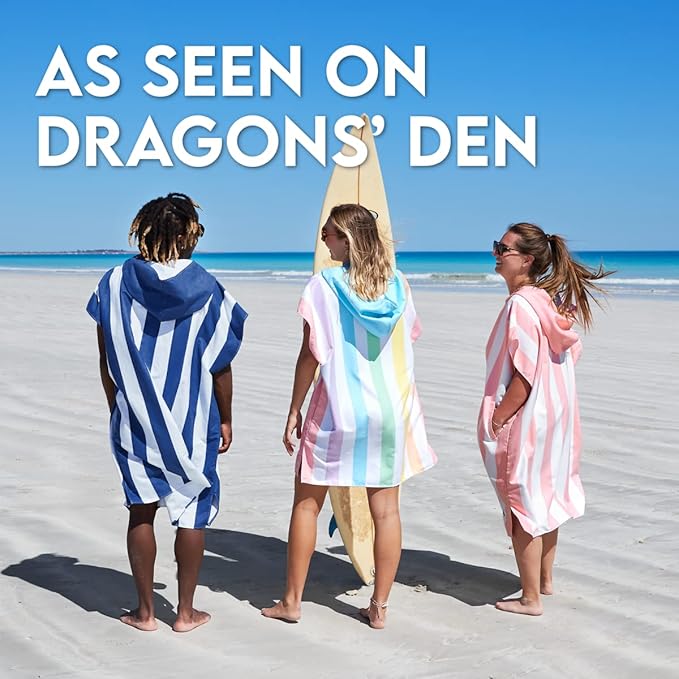 Dock & Bay Adult Poncho - Hooded Towel with Deep Pockets, Changing Robe - Quick Dry - Compact, Lightweight - Includes Bag