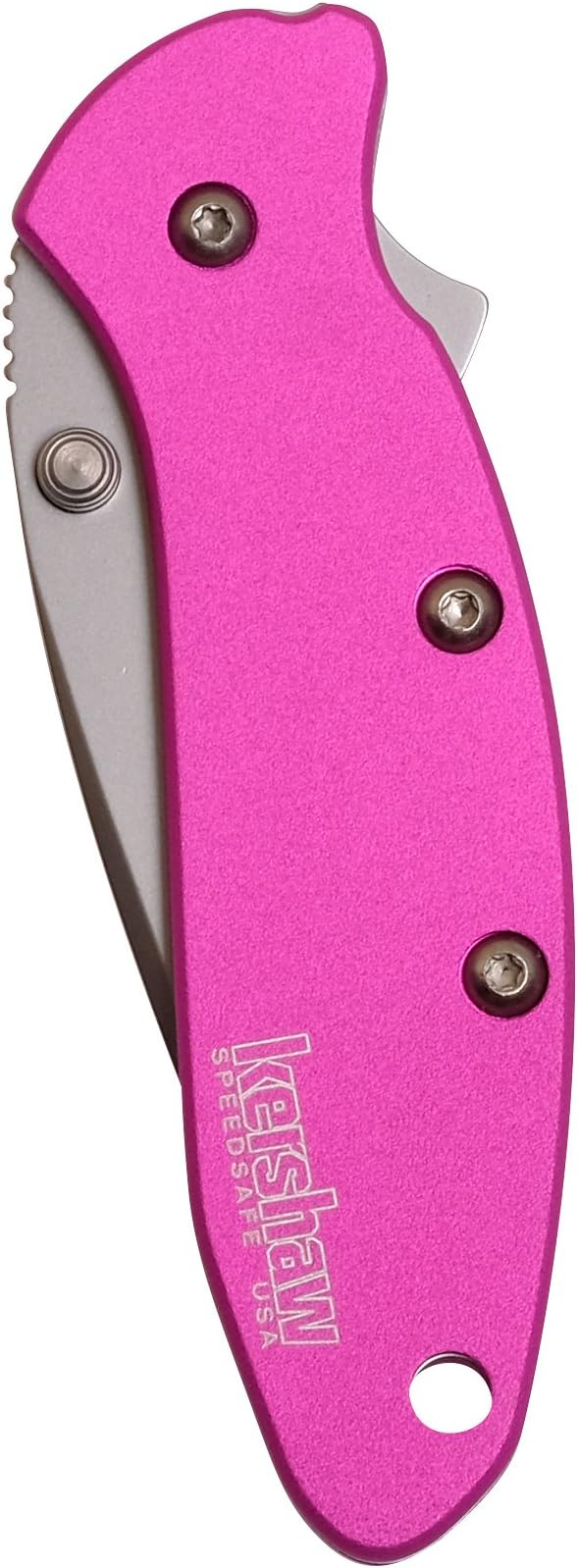 Kershaw Chive Pink Pocket Knife, 1.9" 420HC Steel Blade, 410 Stainless Steel Handle, Assisted Opening with Flipper, Small EDC