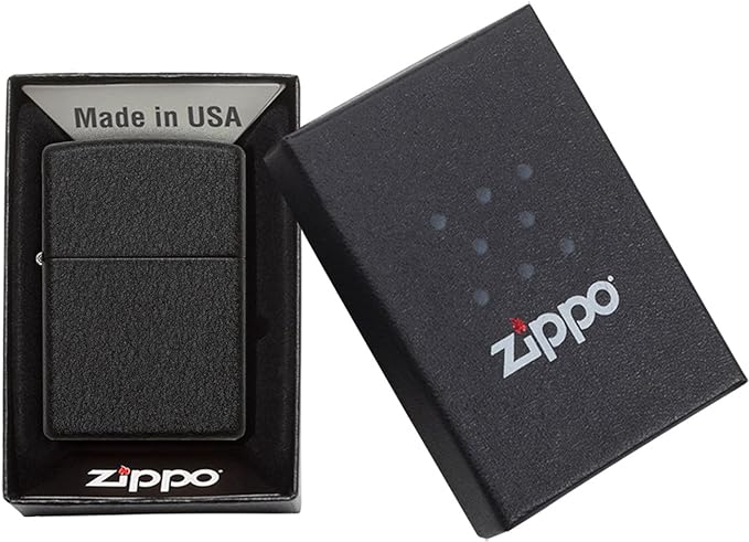 Zippo Black Crackle Pocket Lighter