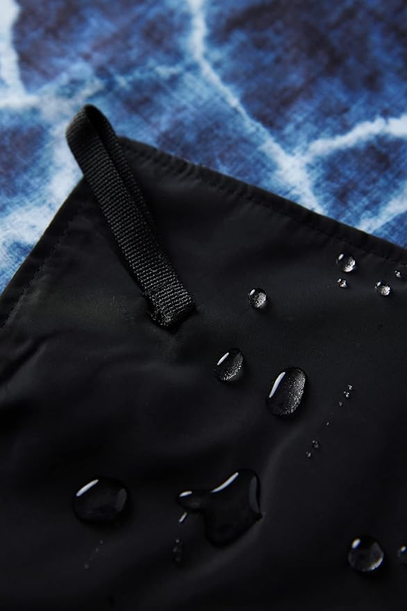 Nomadix Festival Blanket - Perfect for Picnics, Camping, & Lawn Seating - Plush Top & Water Resistant Base - Made with Post Consumer Recycled Materials - Agua Blue - 60x70