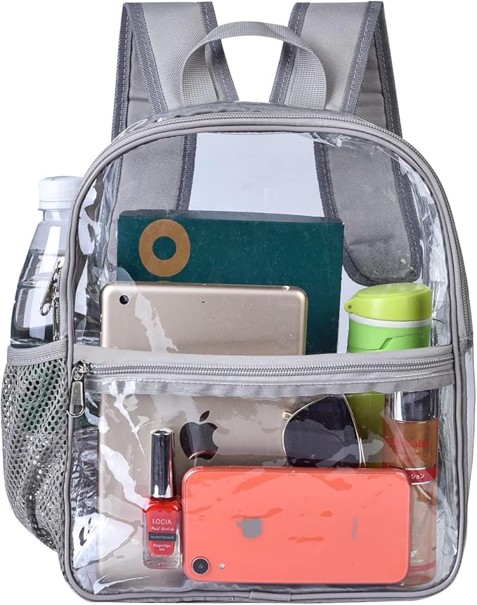 USPECLARE Clear Backpack for Stadium Approved 12×6×12, Water proof Clear Bag for Stadium Events and Concert Work Sport Event