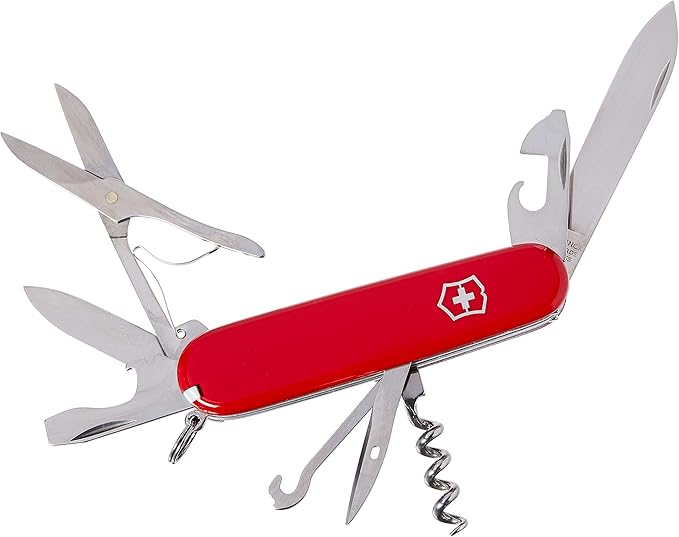 Victorinox Swiss Army Huntsman Pocket Knife, OS, Red/Medium Red