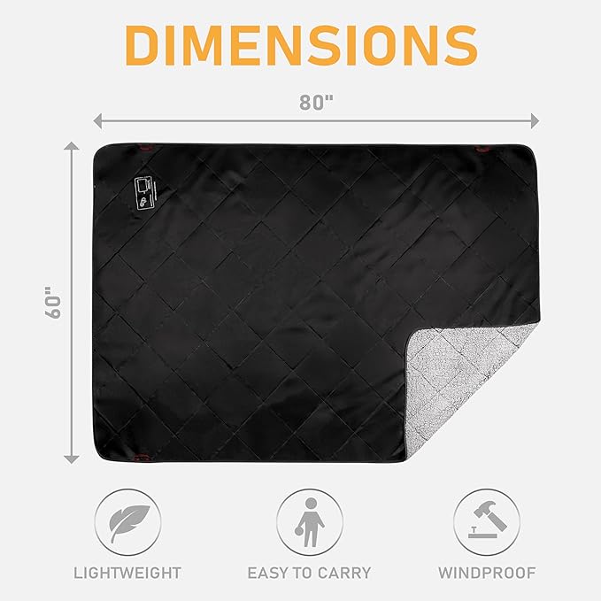 Solaris Stadium Outdoor Blanket, 60” x 80” Super Warm Soft Water-Resistant Camping Picnic Blanket for Outdoor Sport, Packable Windproof Emergency Blanket for Car Couch, Outdoor Ideal Gift