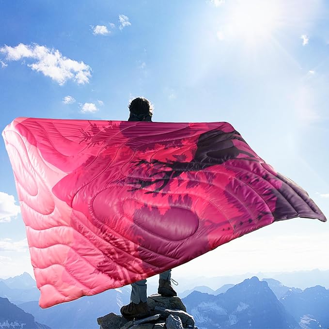 HANYUN Camping Blanket - Outdoor Travel Blanket, Waterproof Quilt for Camping, Stadium, Hiking, Beach Trips, Concerts& Festival - 52"x75" Rhombus Quilting Blanket