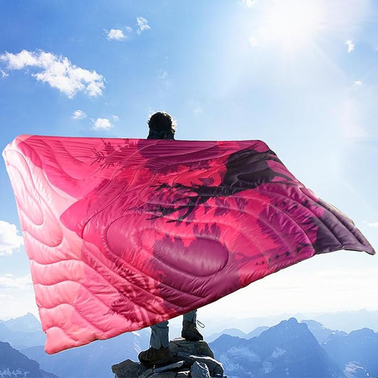 HANYUN Camping Blanket - Outdoor Travel Blanket, Waterproof Quilt for Camping, Stadium, Hiking, Beach Trips, Concerts& Festival - 52"x75" Rhombus Quilting Blanket