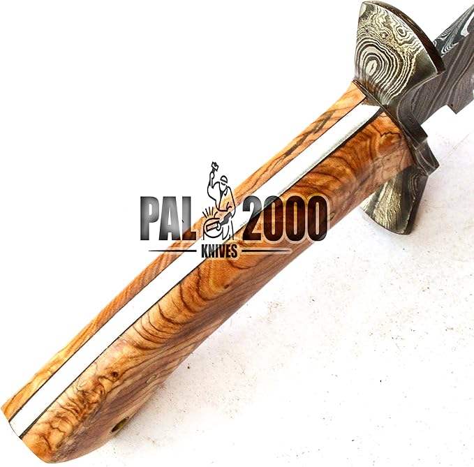Snmm-9788 - Custom Handmade Damascus Steel Knife - Solid Wood Handle