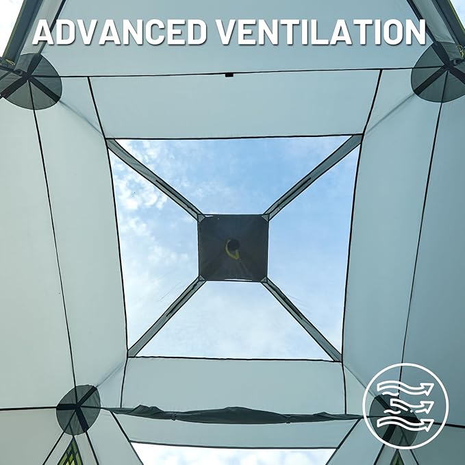 TIMBER RIDGE 4/6/8 Person Instant Pop Up Cabin Tent, Easy 60 Second Setup, Weather Resistant Camping Family Hub Tent with Rain Fly and Carry Bag for Camping Hiking Outdoor Travel