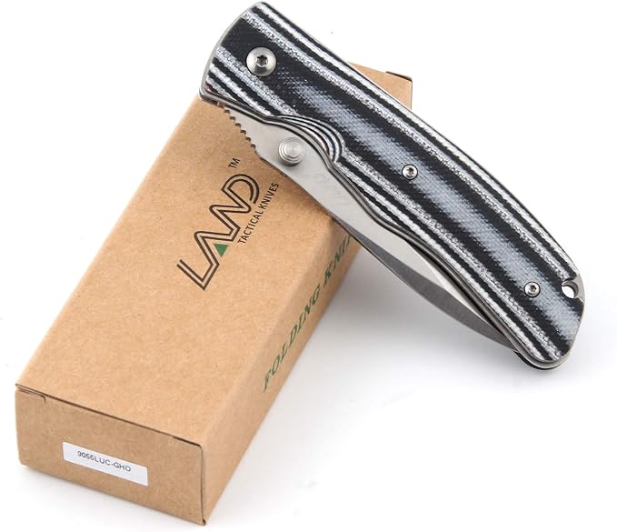 Land 9055 LUC EDC Frame Lock 8CR13MOV G10 Folding Pocket Knife